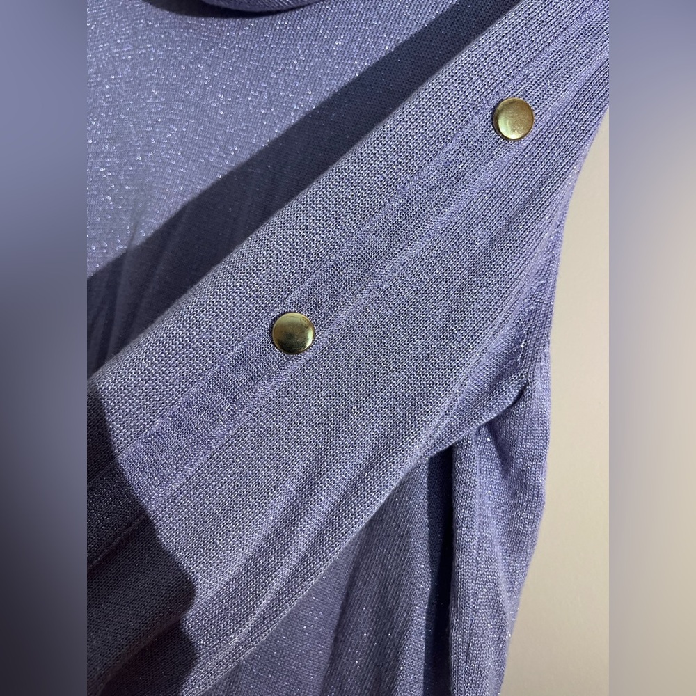 Light purple with silver stitching